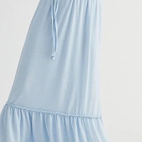 Free People Beach Dew Shine Blue Convertible Maxi Skirt Dress Sz L NWOT Z370-28 - Picture 4 of 8